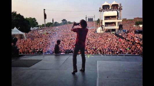 concert stage with crowd