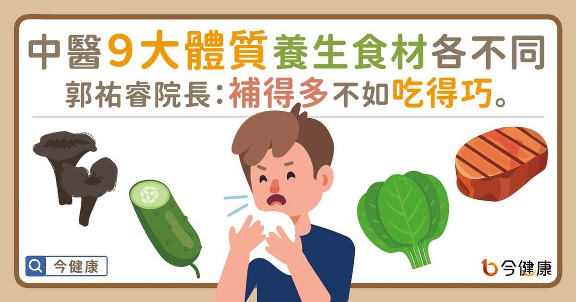 中醫體質養生食材示意圖