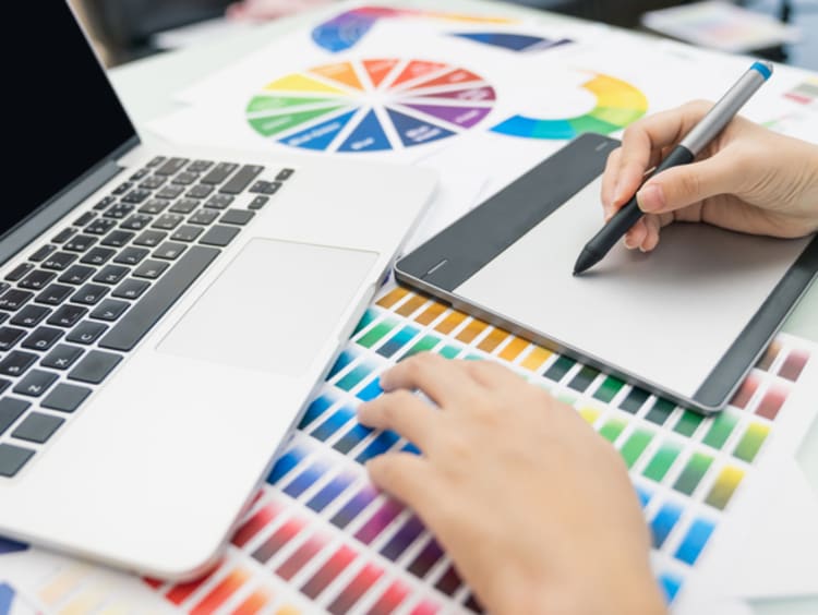 students using digital art tools