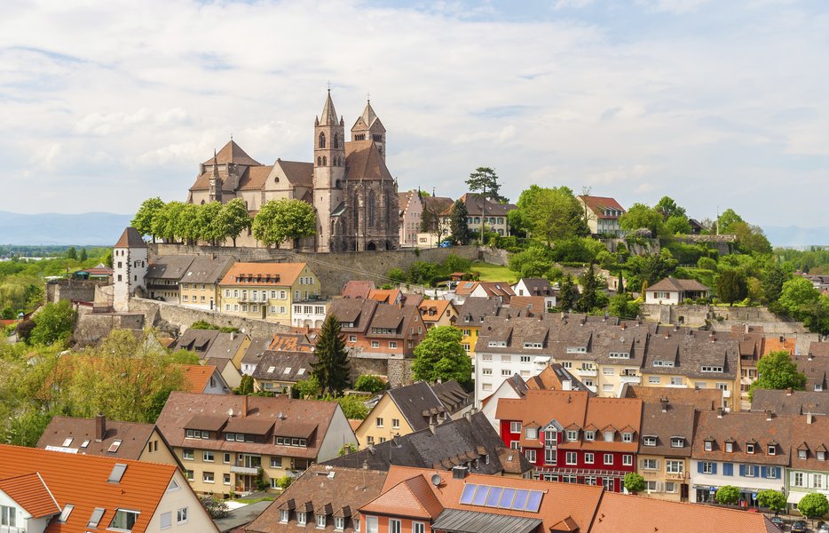 Rhine River cruise ship docked in Breisach