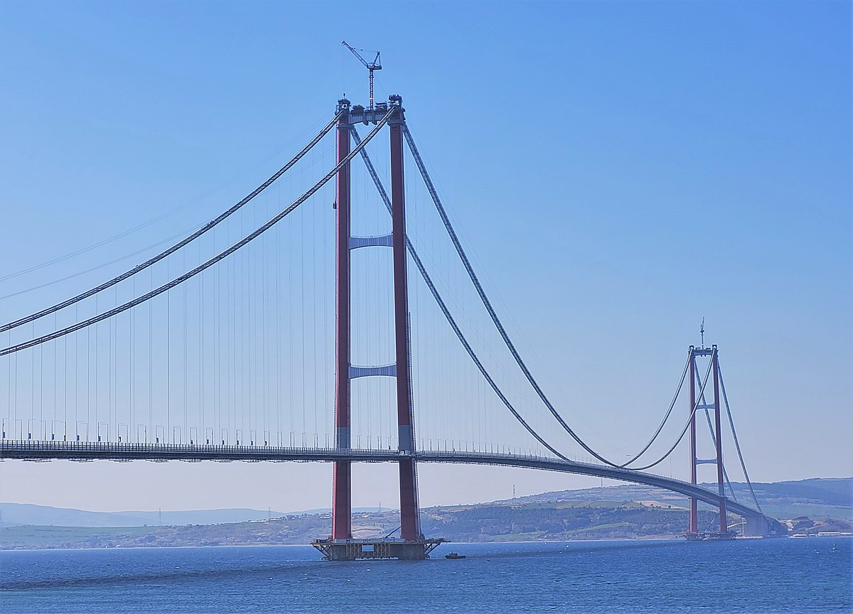 suspension bridge cables towers