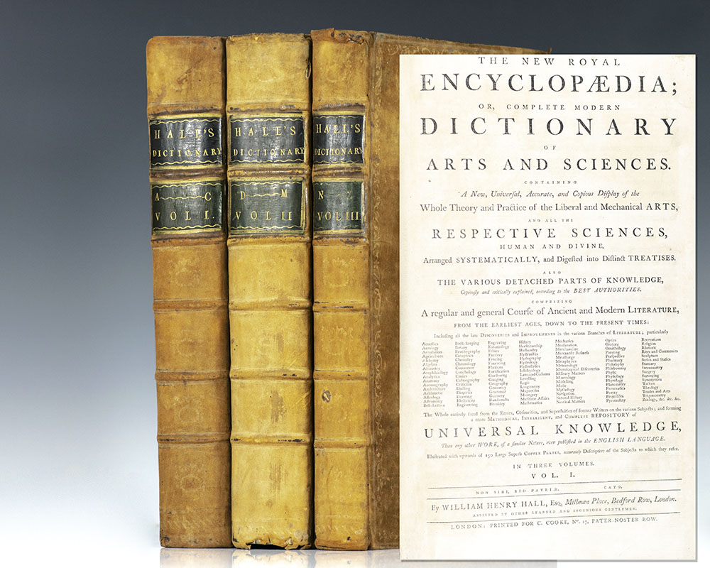 historical encyclopedia books display
