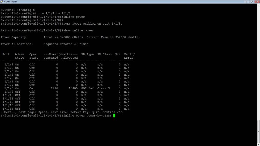 การกำหนดค่า PoE บน Brocade Campus ICX