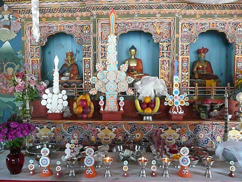 不丹佛教寺廟祭壇