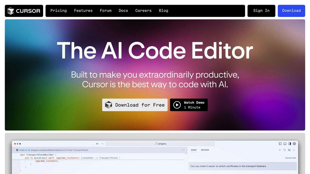 Screenshot of the Cursor AI code editor interface.