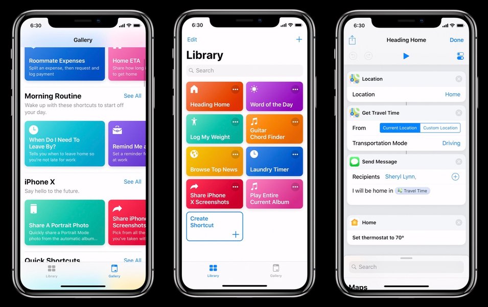 Screenshot of the Shortcuts app showing potential triggers for automations.