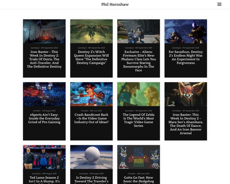 Technology writer portfolio example