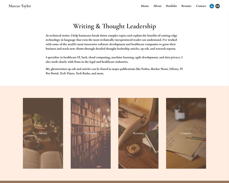 Technical writing portfolio example layout
