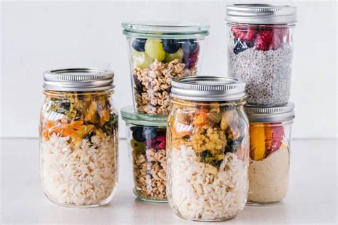 bulk meal prep ingredients and containers