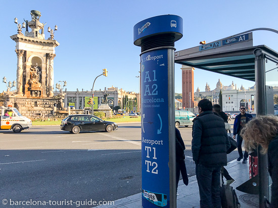 bus stop plaza Spain