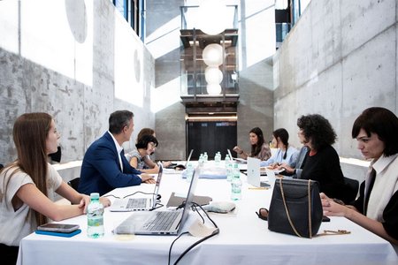 Spain business meeting urban office