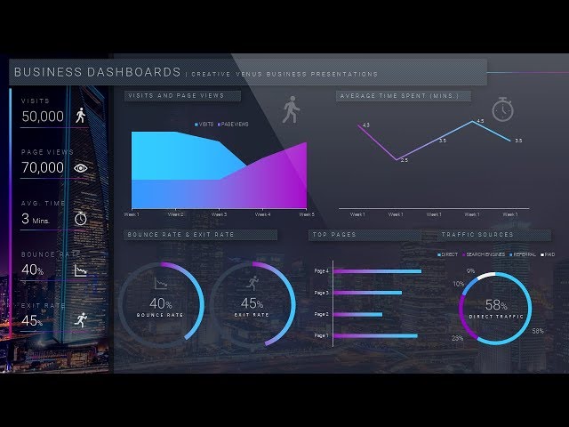 office data dashboard futuristic