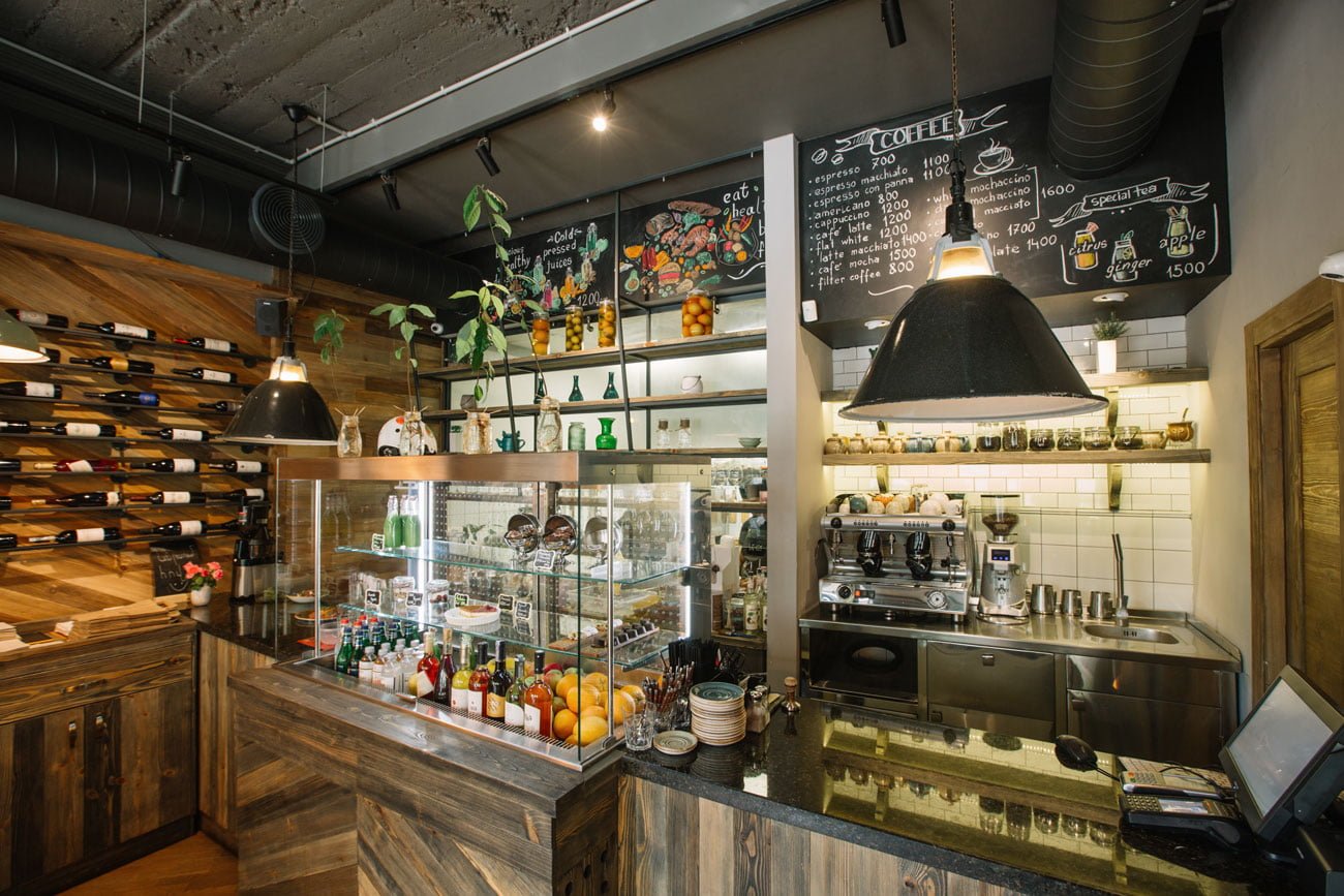 healthy cafe interior design