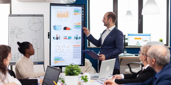 business team meeting digital workspace