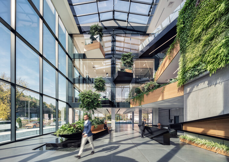 landscape of modern office building