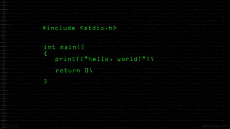 c programming code on screen