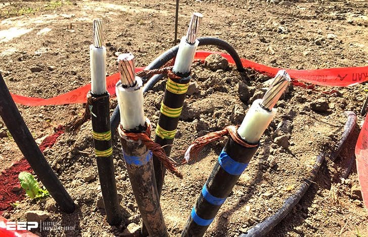 power cables installation