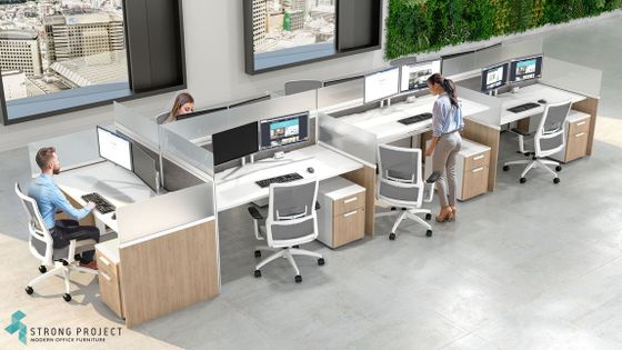 call center office interior modern technology