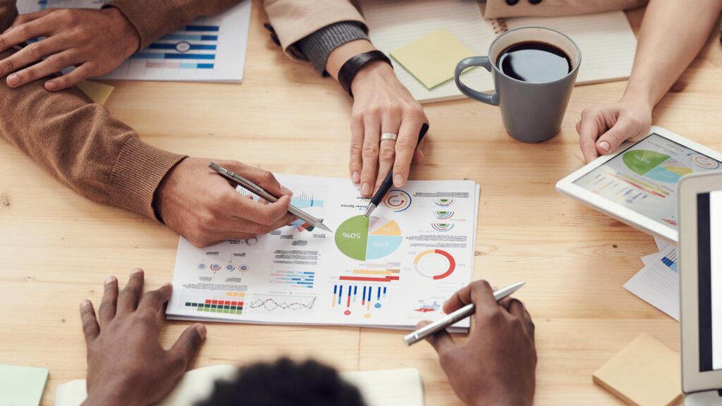 business meeting financial analysis