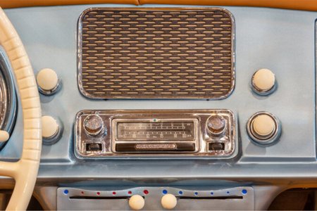 vintage and modern car audio setups
