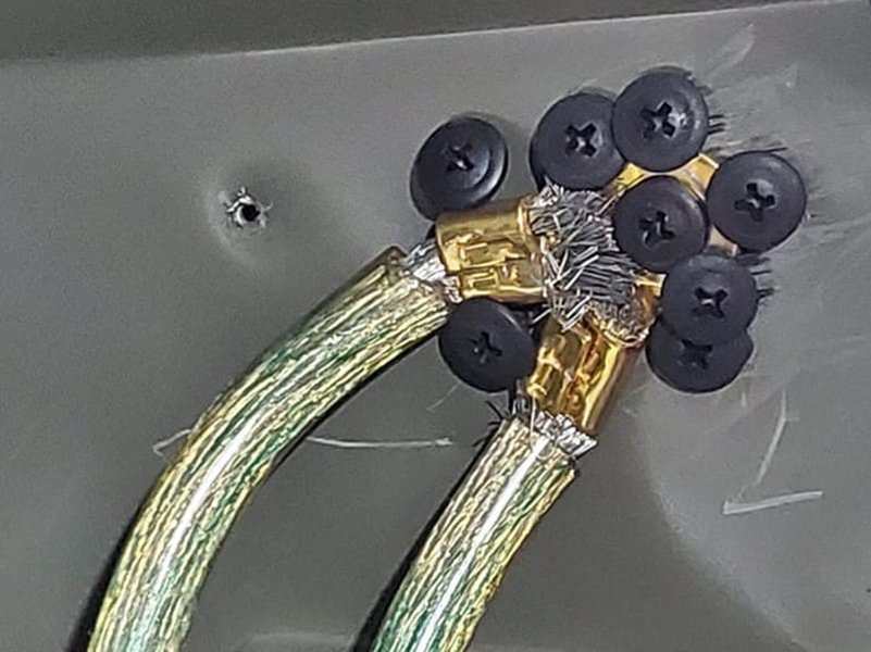 Example of a poor ground connection point