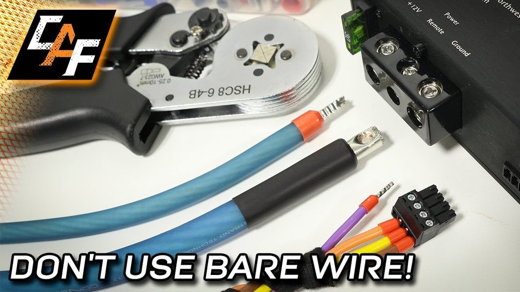 Using wire ferrules for amplifier connections