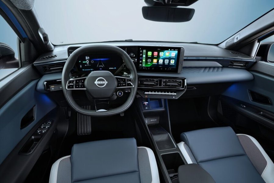 A modern vehicle interior showcasing an infotainment screen, often the gateway to privacy settings.