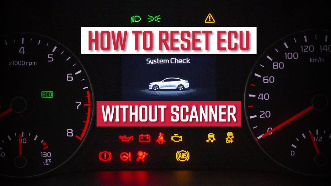 Disconnecting the negative battery terminal, a common method for ECU reset.