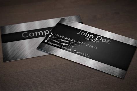 Creative Business Card Design on Brushed Metal Background | Flickr