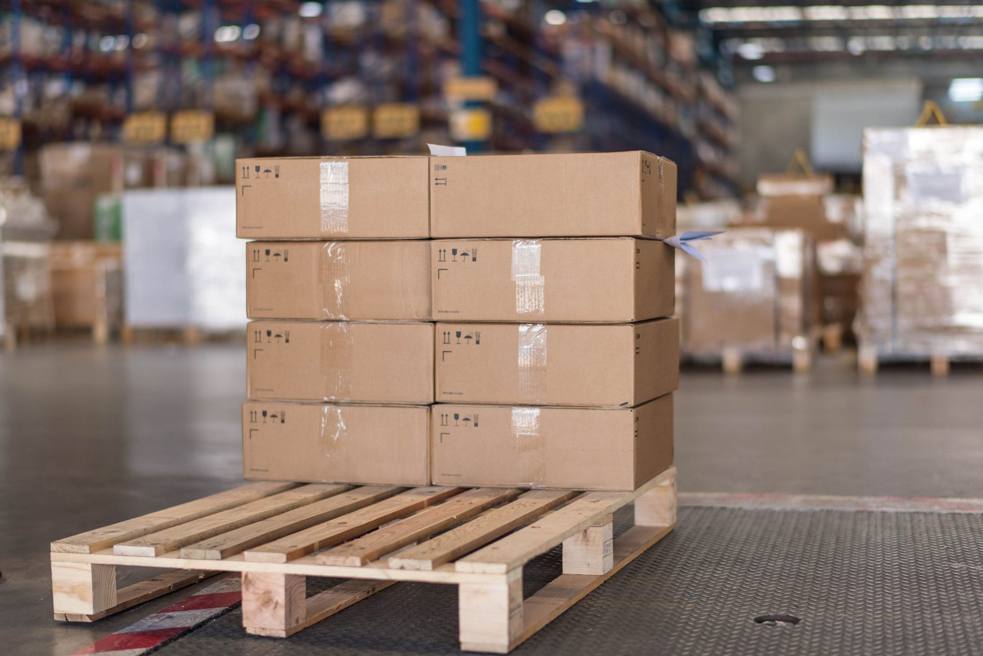 cargo logistics warehouse pallets