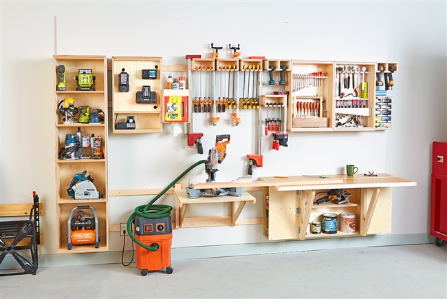 wood workshop tools interior