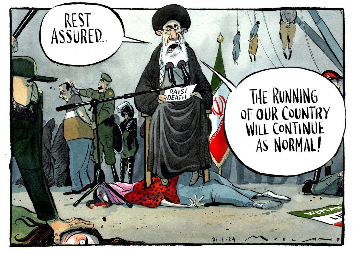 political cartoon art Iranian president