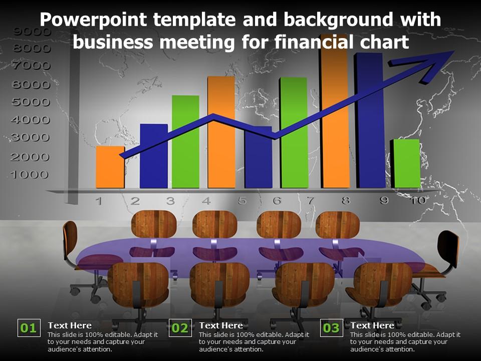 corporate financial charts and business meeting
