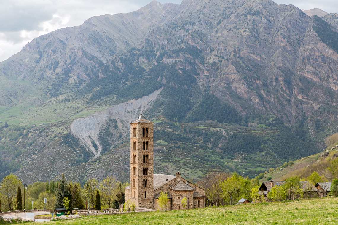 catalan landscape mountains architecture