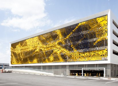 hospital facade art installation