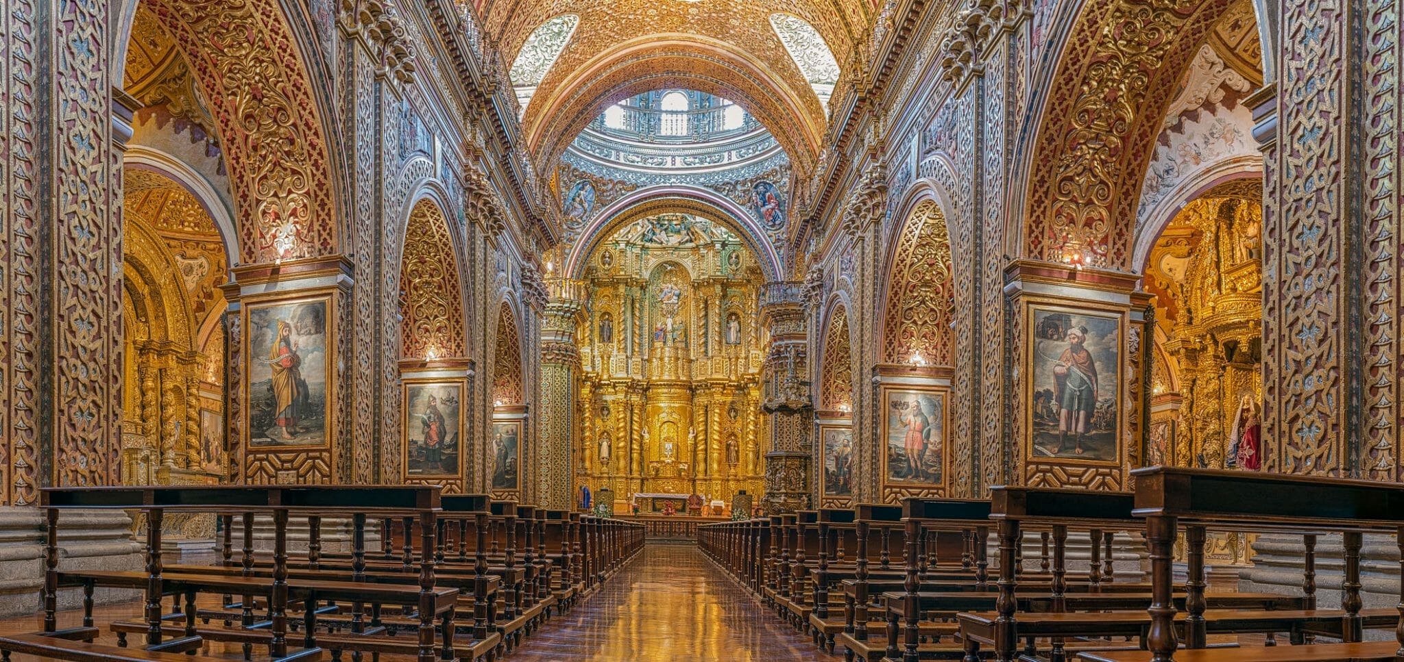 historic church ecuador cityscape