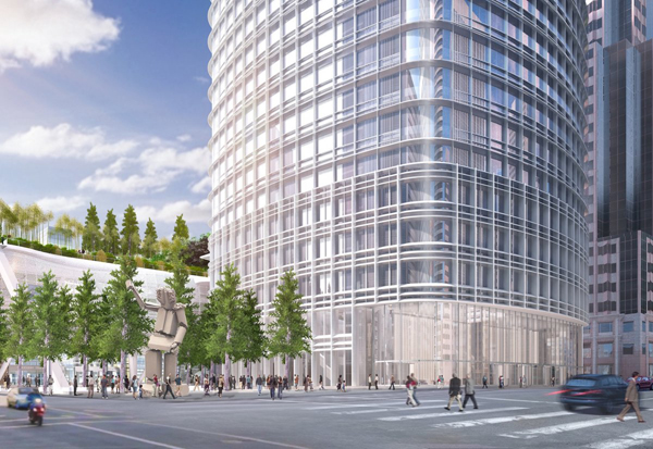 scenic view of modern financial center