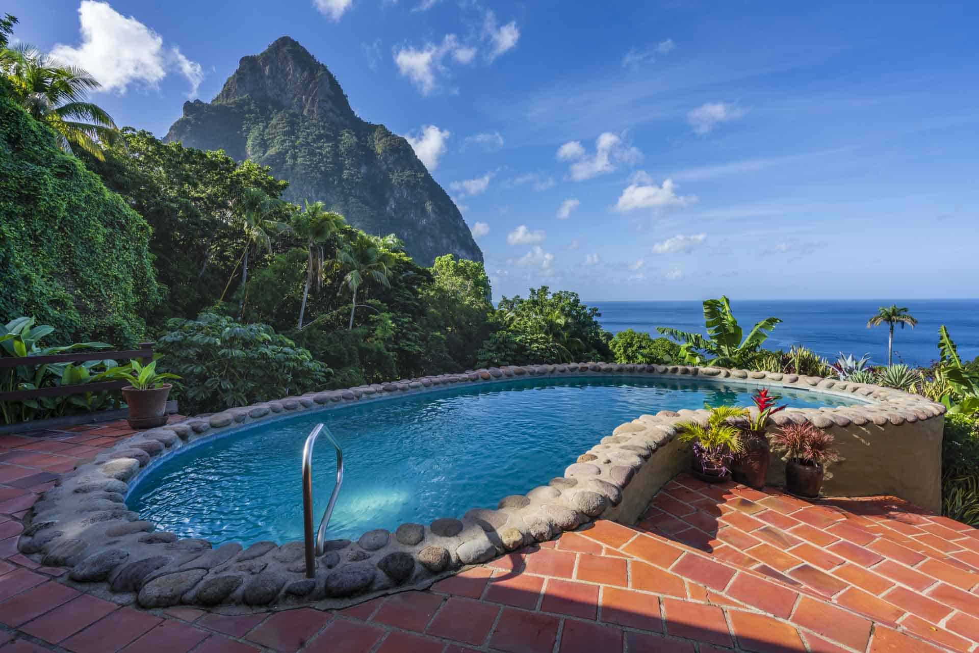 tropical island resort landscape