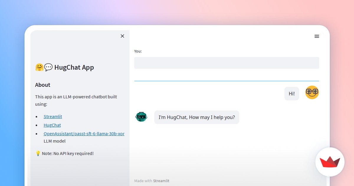 streamlit chatbot code