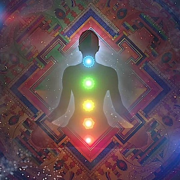 Diagram of chakras in the human body