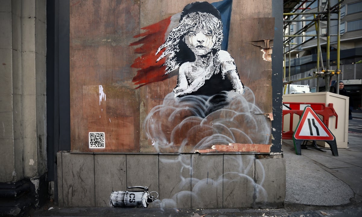 children rights demonstration urban mural