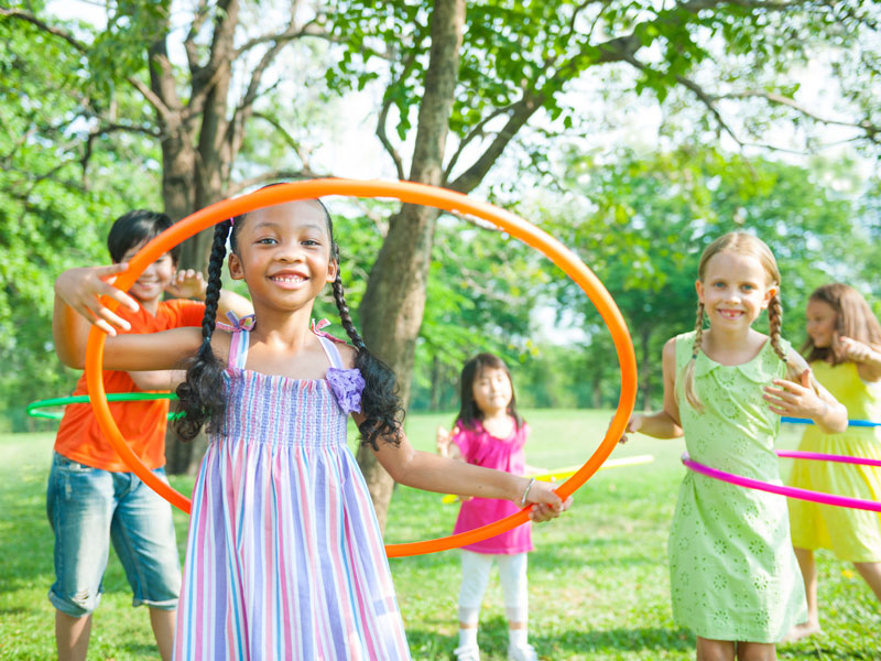 children outdoors play