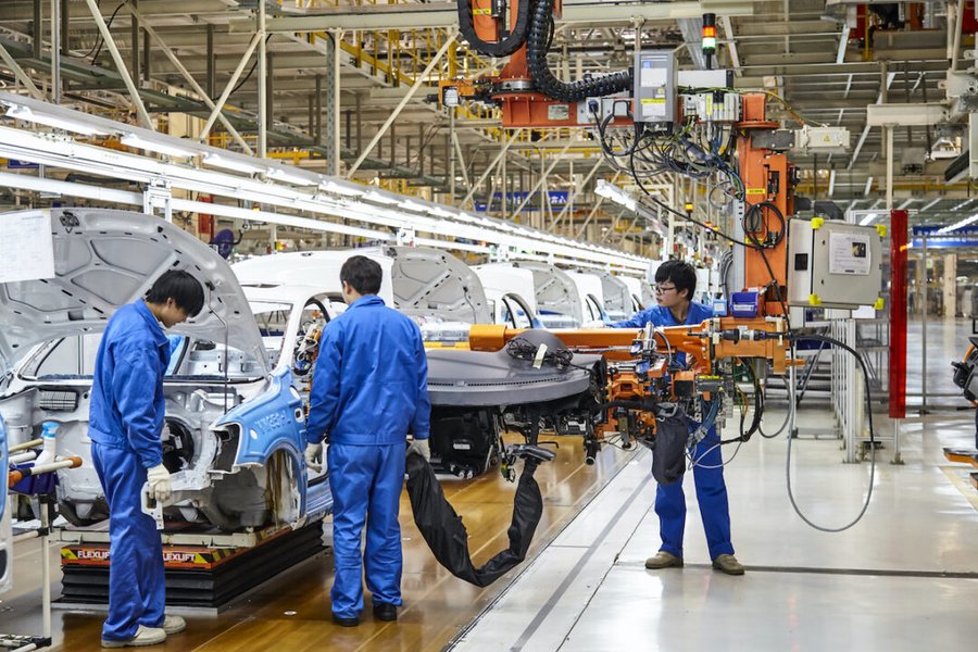 chinese automobiles and factory lines