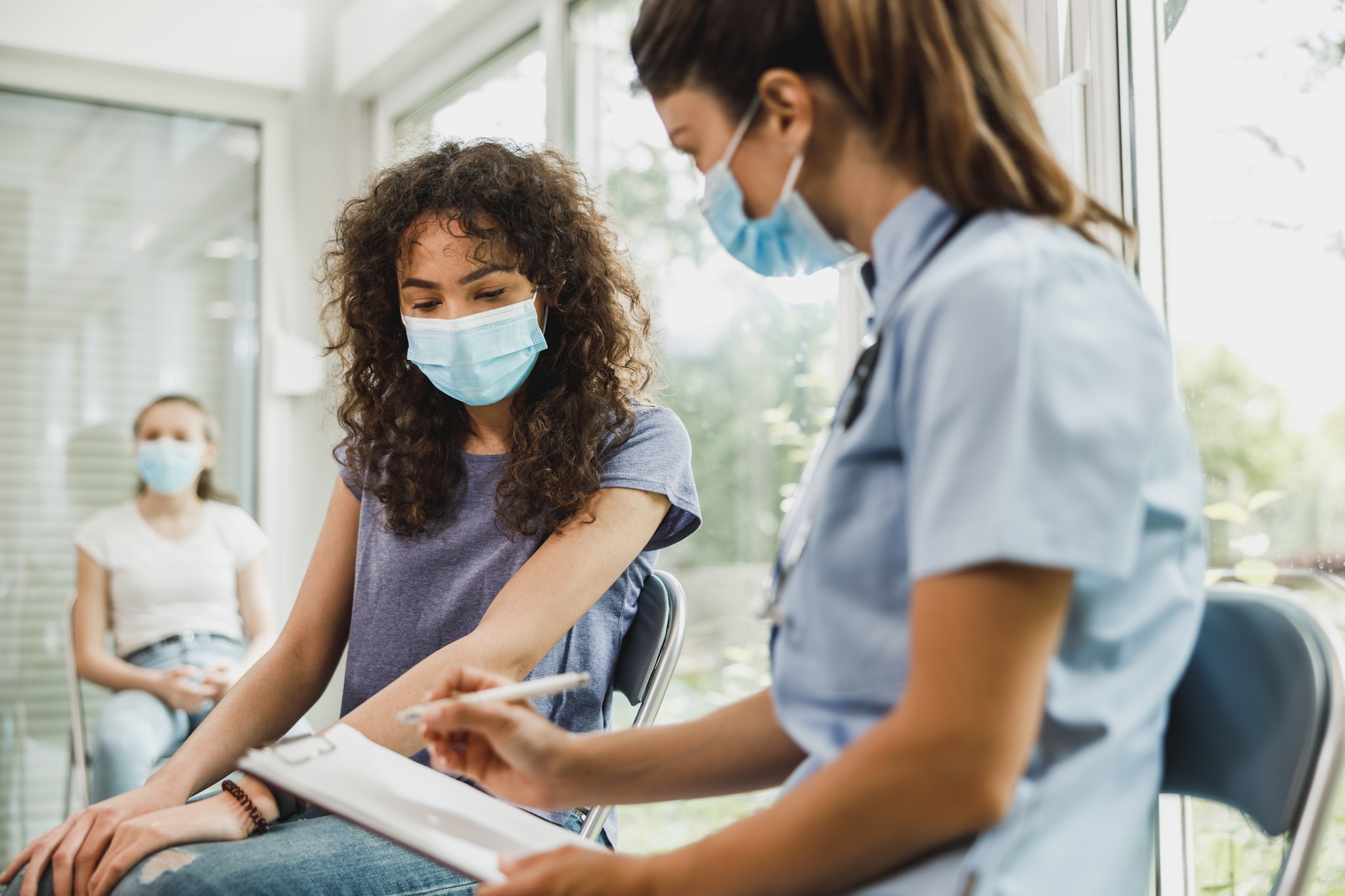 clinic setting with medication