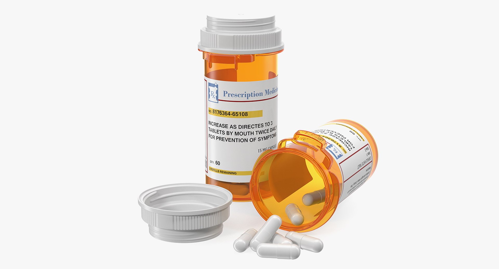 medicinal pill bottles and clinical setting