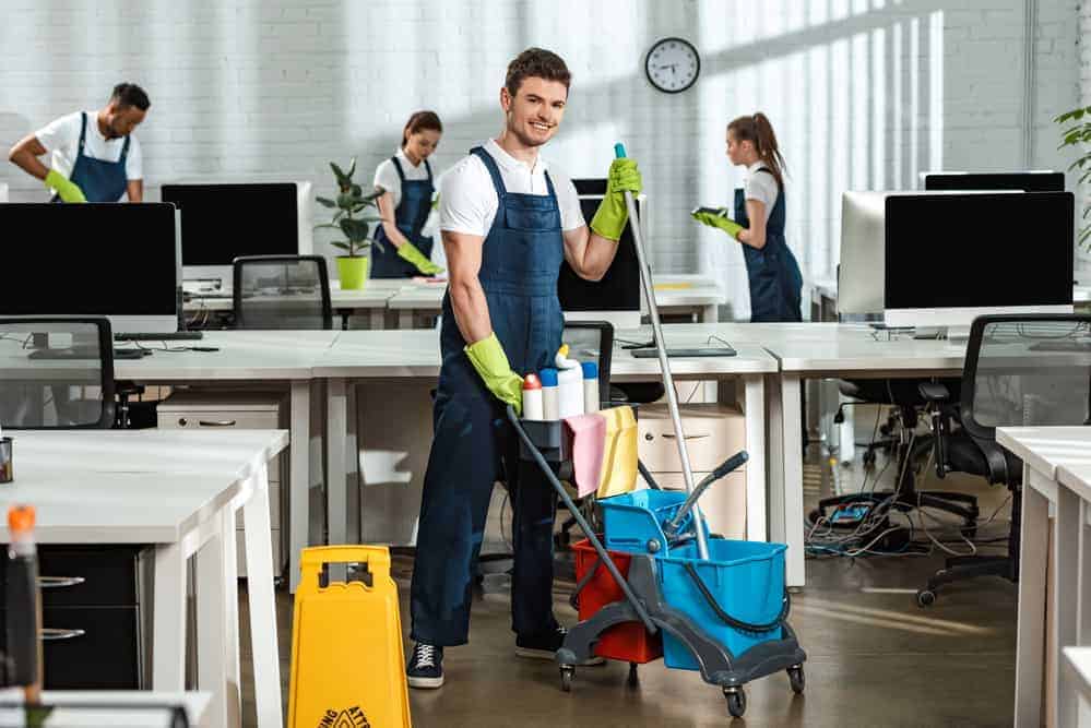 cleaning company tools and office environment