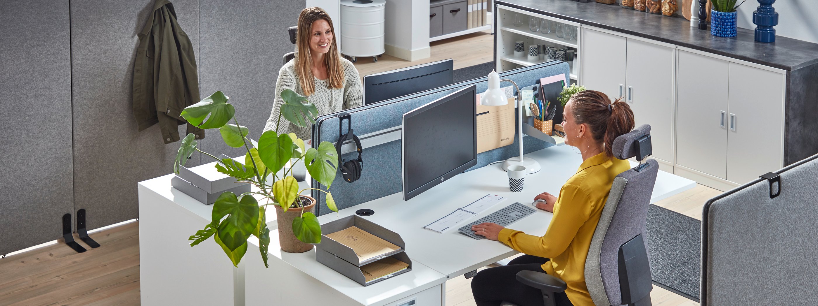 office cleaning equipment and modern clean workspace