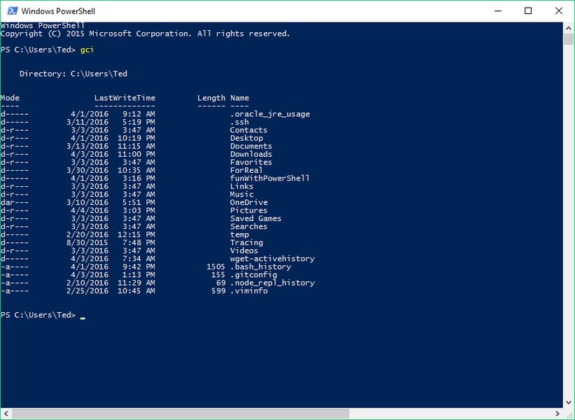 PowerShell interface