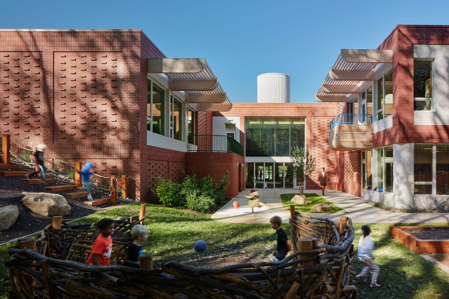 physical scenery of green schools and ecosystem