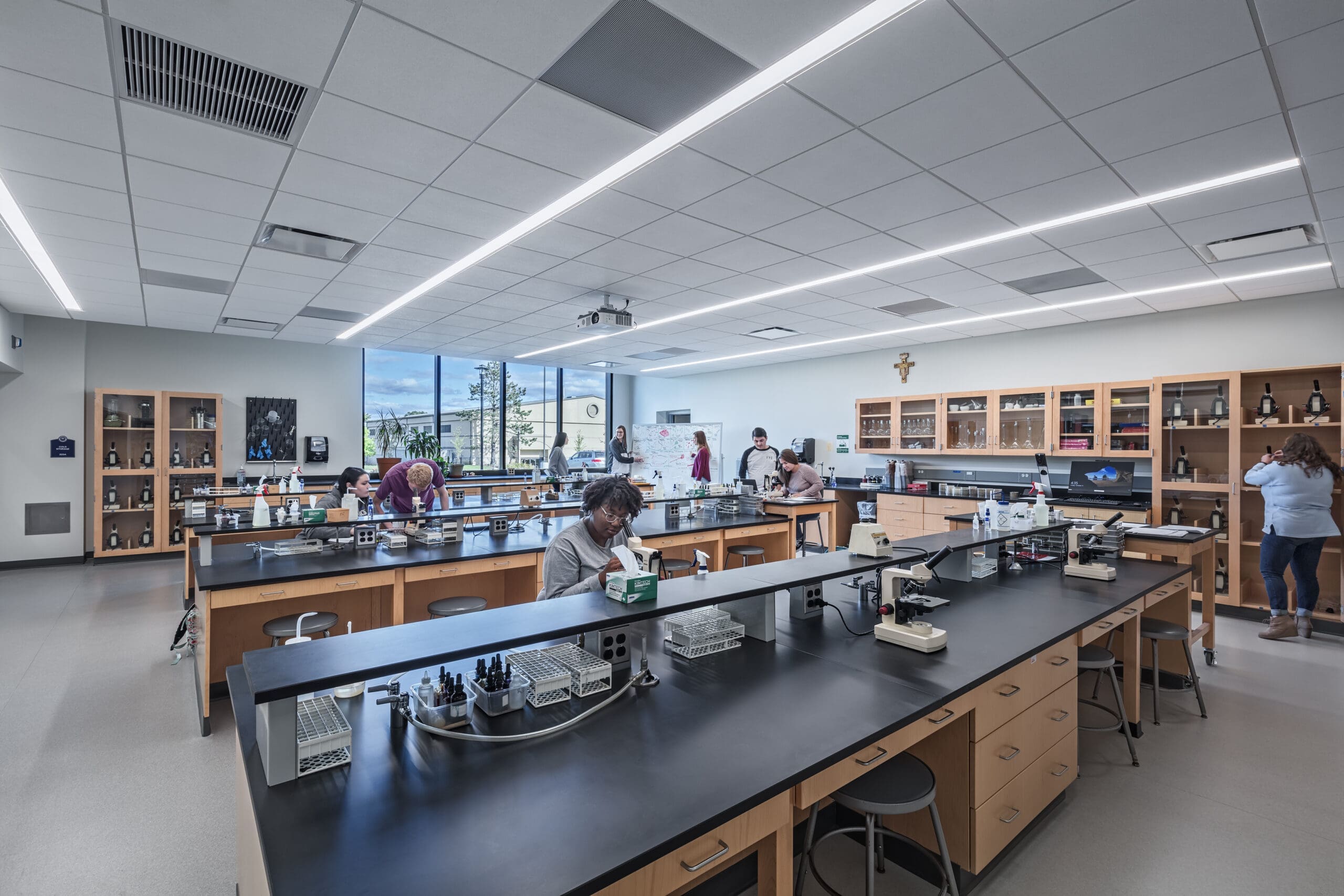 university campus with science laboratories